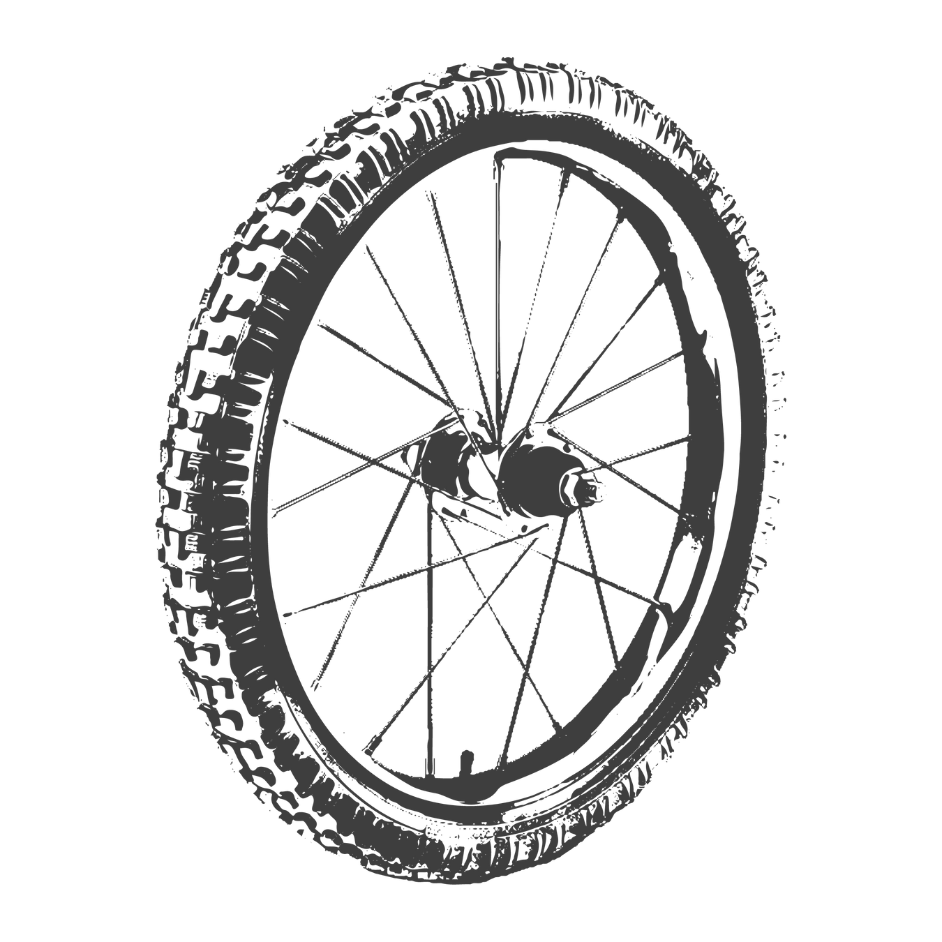 grey bike tire sketch